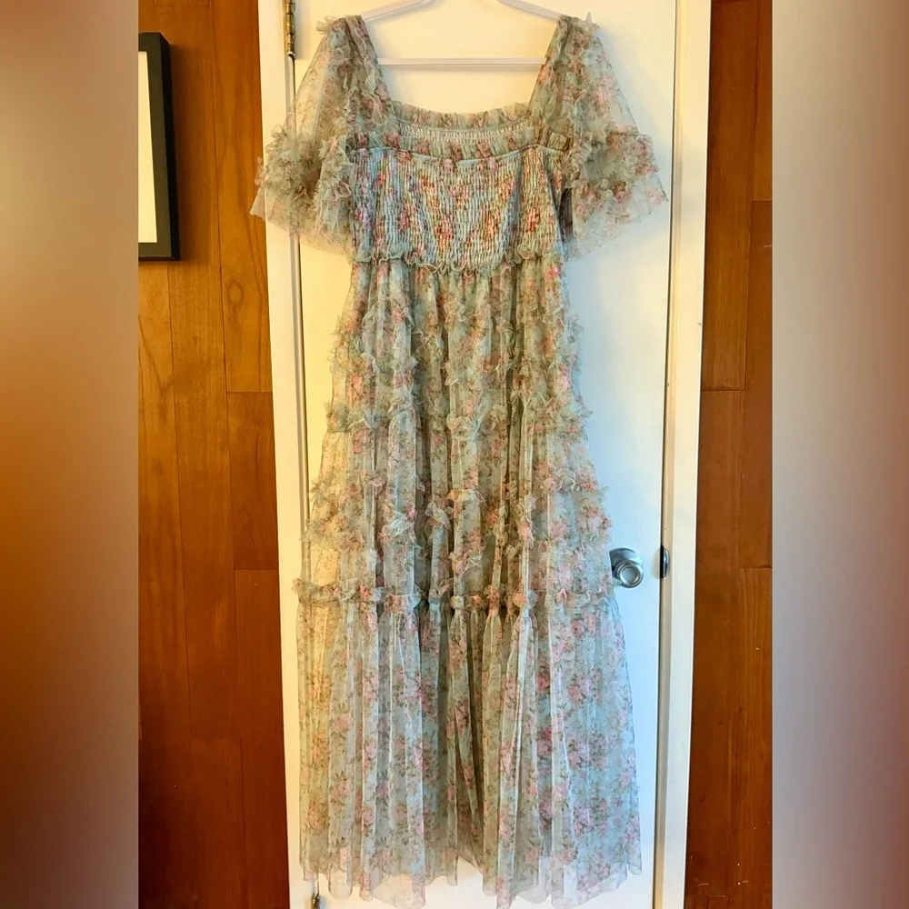 Beulah Style Floral Tulle Maxi Dress - Picture 3 of 12